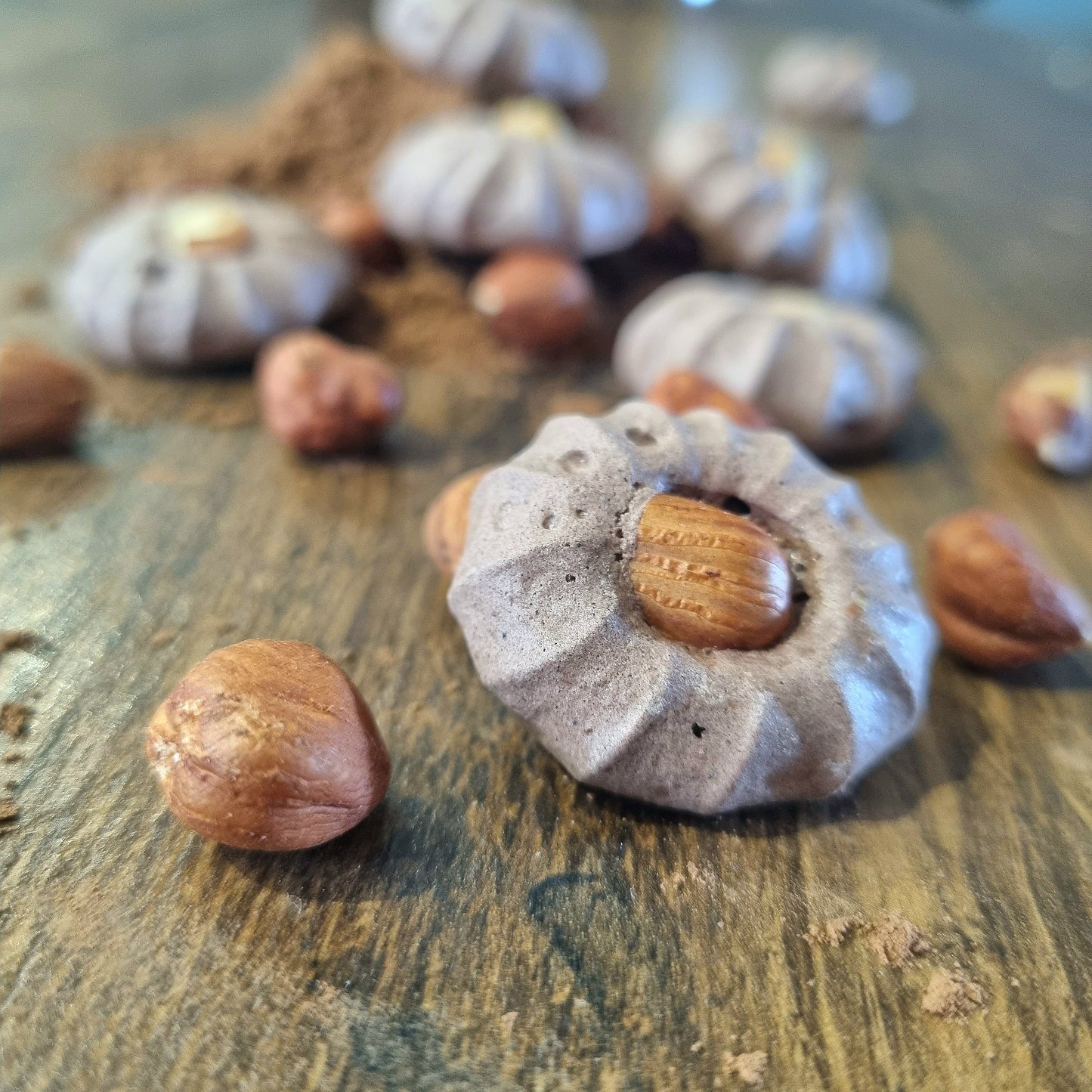 Meringues chocolat noisette